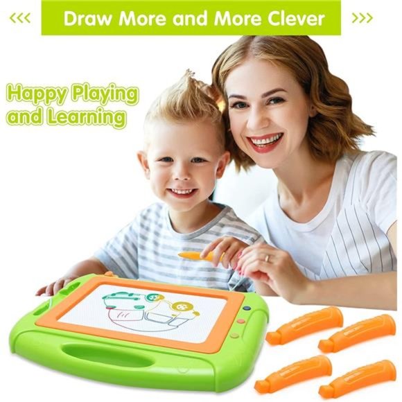 Toddler Girl Boy Toys, Magnetic Drawing Board Toddler Toys for 1-2 Year Old - Picture 2 of 12